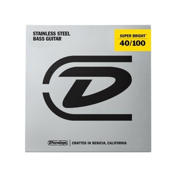 Jim Dunlop Super Bright Stainless Steel Bass Strings - Light 40-100