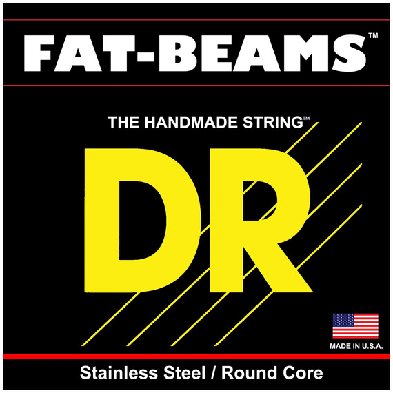 DR Fat-Beams Stainless Steel Round Core Bass Strings 