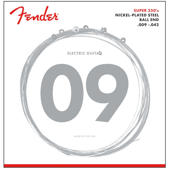 Fender Super 250's Nickel Plated Steel Guitar Strings - 09-42
