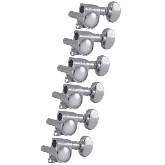 Grover Mid-Size Locking Rotomatics Machine Heads 406 Series 6-in-Line Chrome