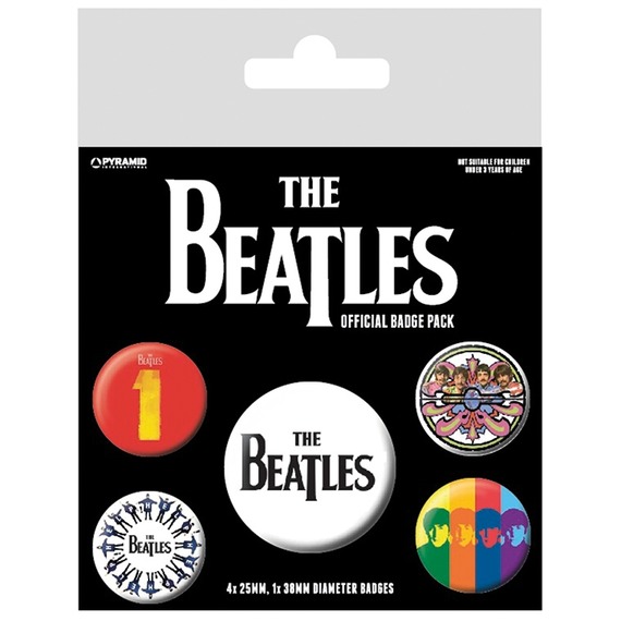 Official Beatles Badge Set - Set of 5