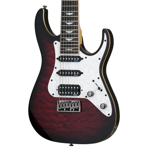 Schecter Banshee 7 Extreme 7 String Guitar - Black Cherry Burst