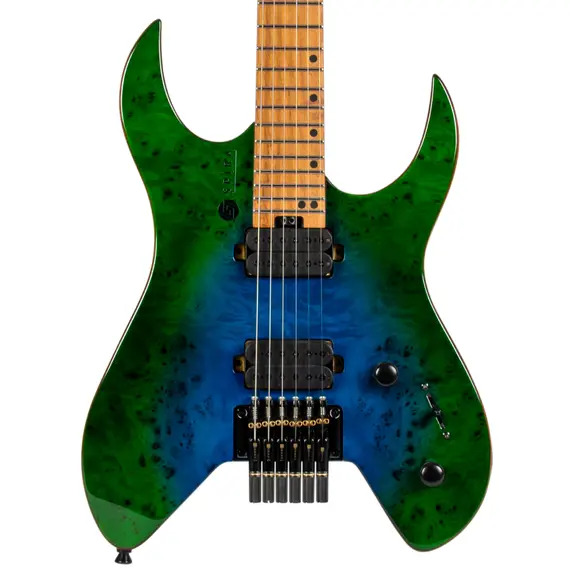 Spira S500 Headless Electric Guitar - Green Burst