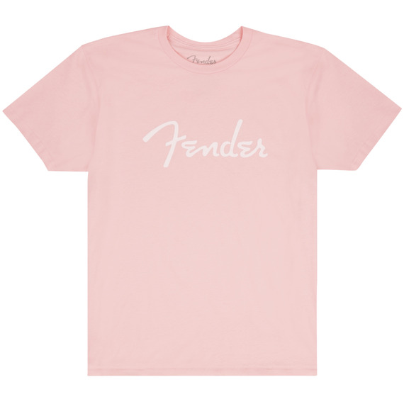 Fender T-Shirt - Spaghetti Logo / Shell Pink