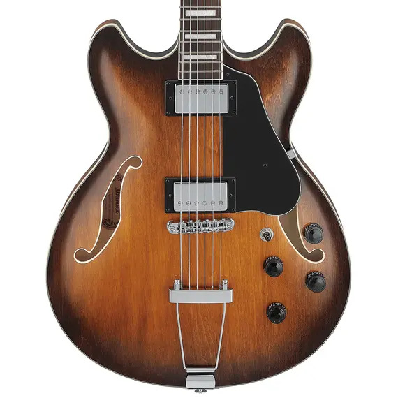 Ibanez AS7328 Hollow Body Baritone Electric Guitar - Tobacco Brown