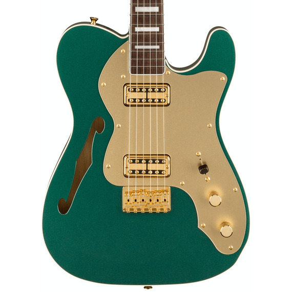 Fender Japanese Limited Super Deluxe Thinline Tele in Sherwood Green Metallic