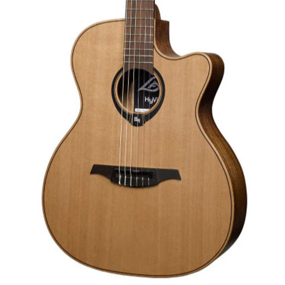 Lag HyVibe 10 HV10NACE H2 Electro-Nylon Smart Guitar Auditorium Cutaway