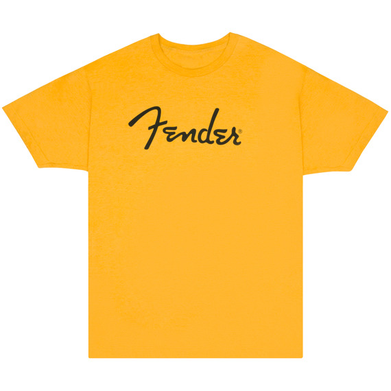 Fender T-Shirt - Spaghetti Logo / Butterscotch Blonde