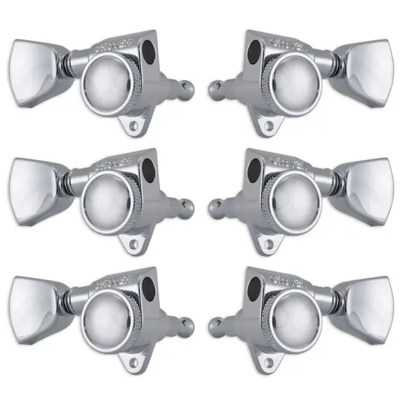 Grover Roto-Grip Locking Rotomatics Machine Heads Set 3+3 - Keystone Buttons
