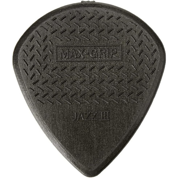 Jim Dunlop Nylon Jazz III Max Grip - Carbon Fibre - Pack of 6