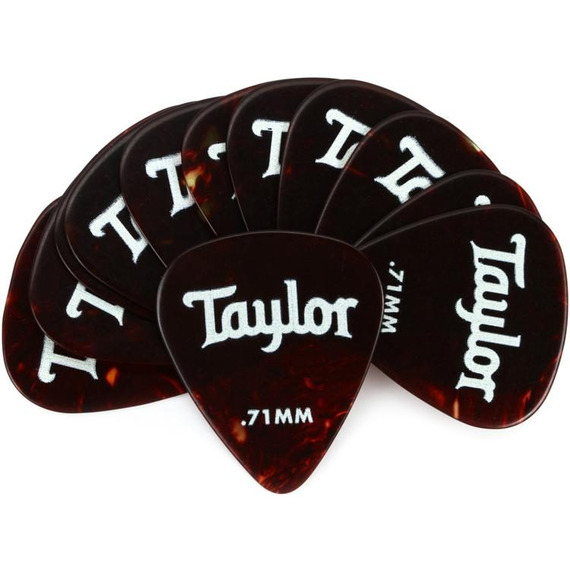 Taylor Celluloid Tortoise Shell Pick 12 Pack - 71mm