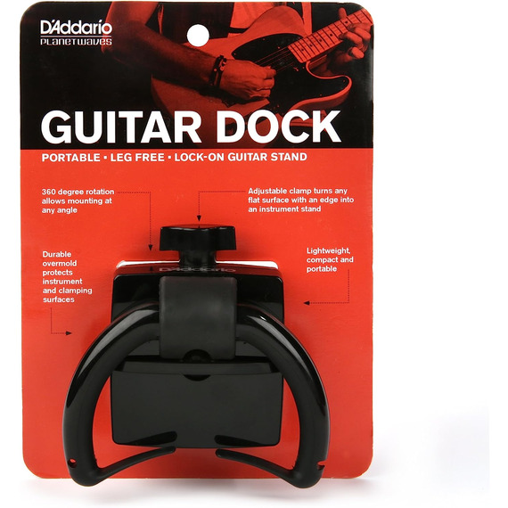 D'Addario Guitar Dock - Adjustable Clamp Guitar Stand