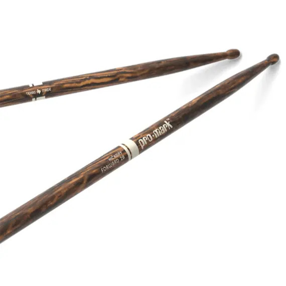 Promark Classic Forward 2B FireGrain Hickory Oval Wood Tip Drumsticks