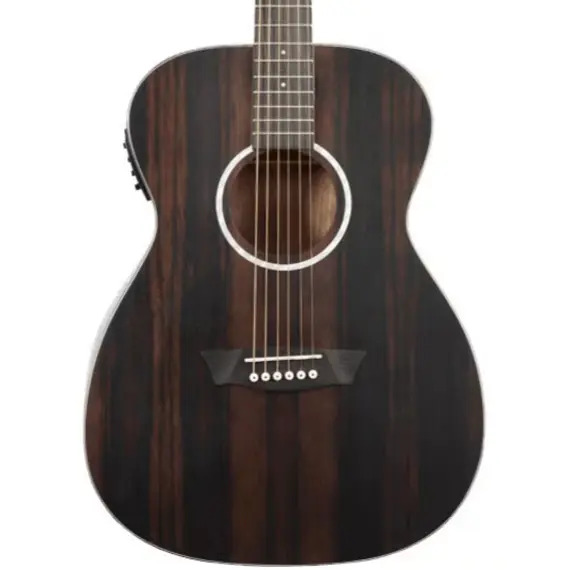 Washburn Deep Forest Ebony FE Folk Electro Acoustic Guitar - Natural Matte
