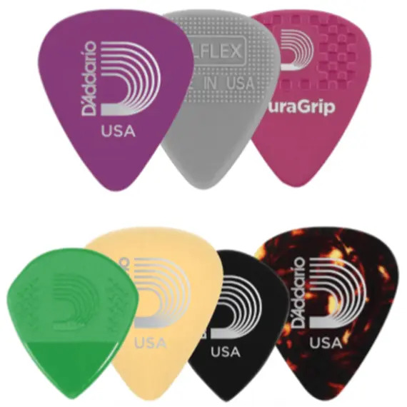 D'Addario Variety 7 Pack of Guitar Picks - Medium
