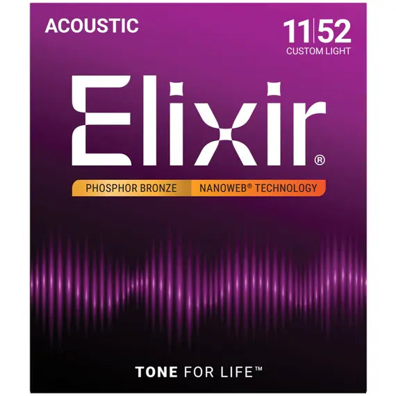 Elixir PHOSPHOR BRONZE Nano Web Acoustic Custom Light 11-52