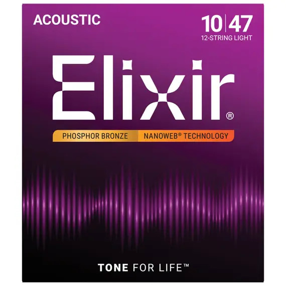 Elixir PHOSPHOR BRONZE Acoustic 12 STRING Light 10-47