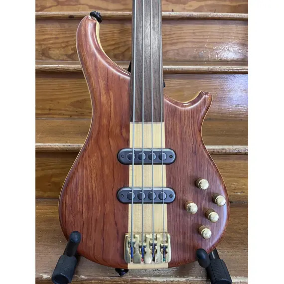 SECONDHAND B Bass Copy Fretless Bass - Brown