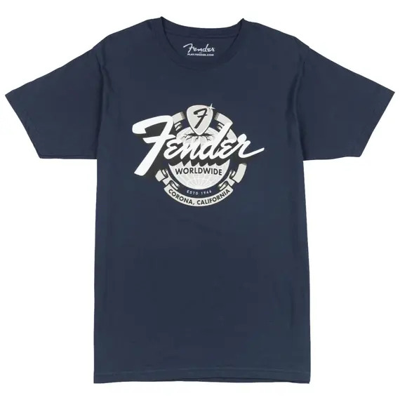 Fender World Wide Tee, Vintage Navy 