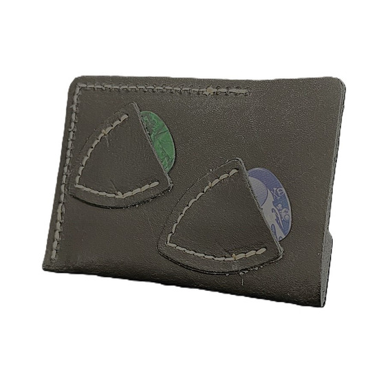 Leather Graft Leather Pick/Card Holder With 2 Picks - Grey