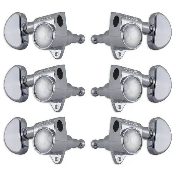 Grover Rotomatics Machine Heads 18:1 Gear Ratio 102-18 Series Machine Heads Set 3+3 Chrome