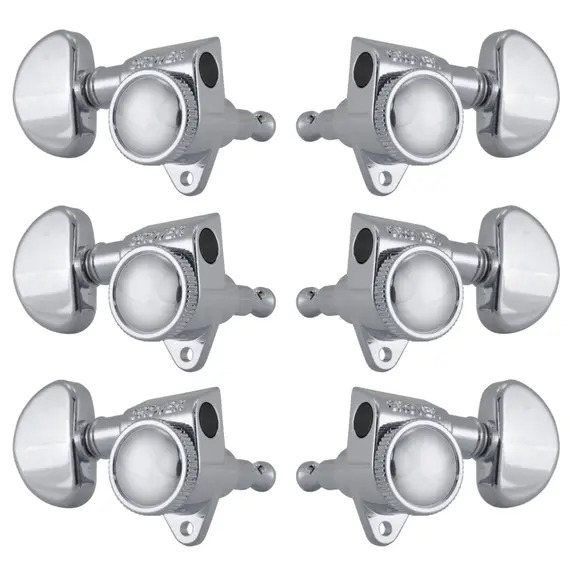 Grover Roto-Grip Locking Rotomatics Machine Heads Set 3+3 Chrome