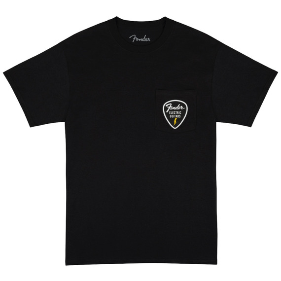 Fender T-Shirt Pick Patch Pocket Black