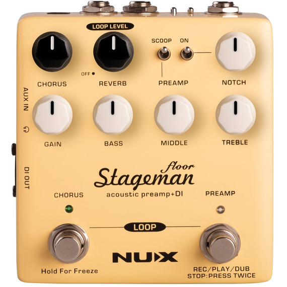 Nux Stageman Acoustic Preamp / D.I Pedal