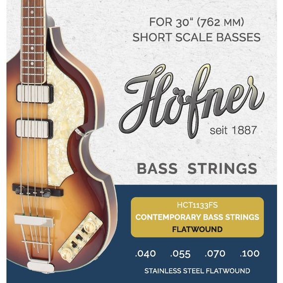 Hofner Contemporary Bass Flatwound Bass Guitar Strings