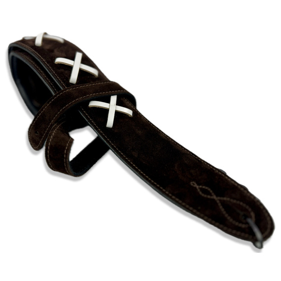 Leather Graft Gilmour X Guitar Strap - Brown