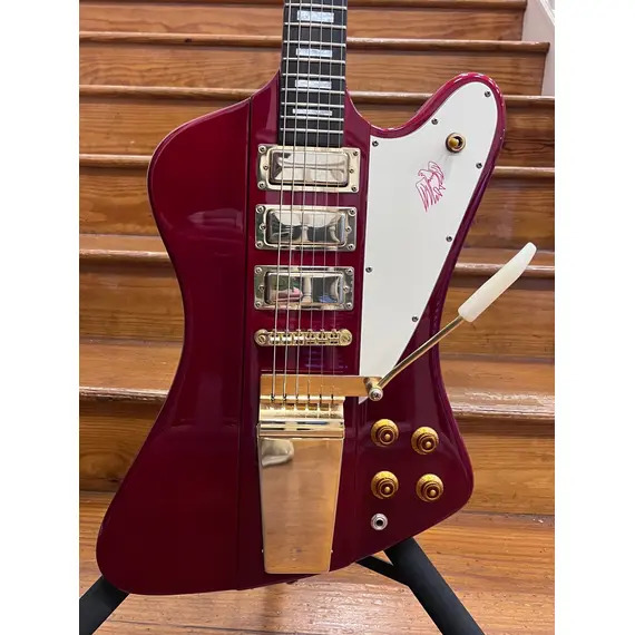 SECONDHAND Tokai FB90 Firebird, 2015, Metallic Red, Gold Hardware, Vibrola