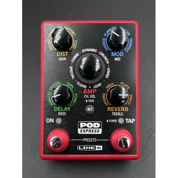 SECONDHAND Line 6 Pod Express Guitar Effects Processor - Black and Red