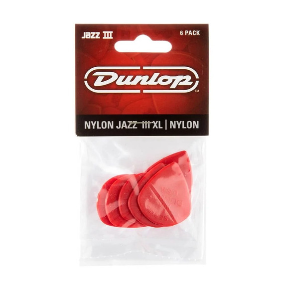 Jim Dunlop Jazz III XL Guitar Picks - Red 6 Pack