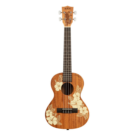 Kala Hibiscus Mahogany Ukulele with GigBag