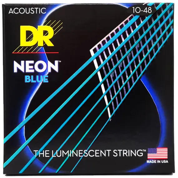DR Hi-Def Acoustic Guitar Strings Neon Blue