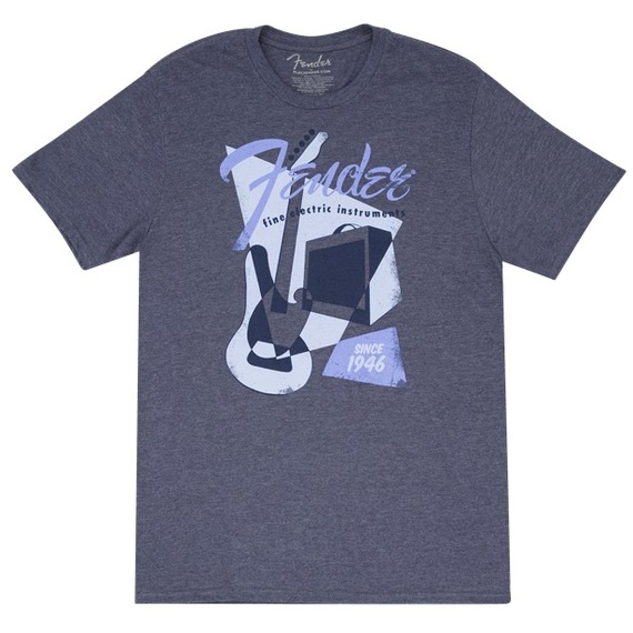 Fender T-Shirt - Vintage GEO 1946 / Blue