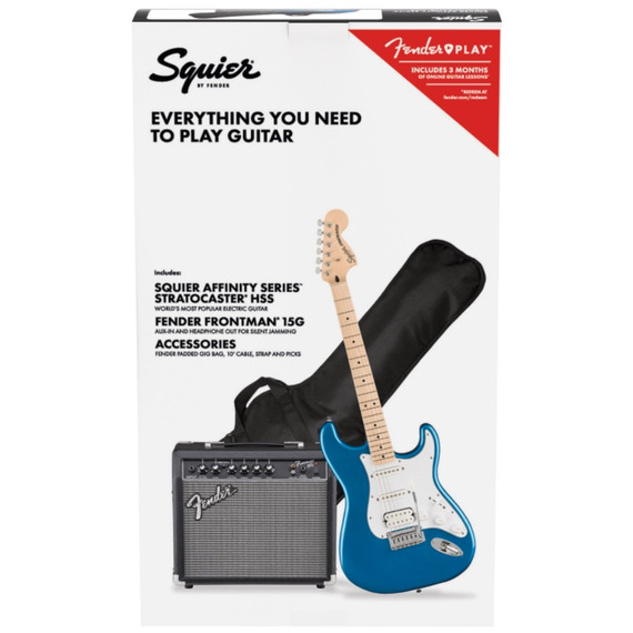 Squier Affinity Stratocaster HSS Electric Guitar Package with 15G Amp