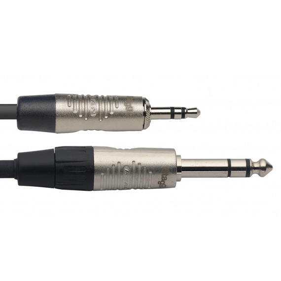 Stagg N-Series Stereo Mini Jack - Stereo 1/4" Jack Cable - 3 Metre