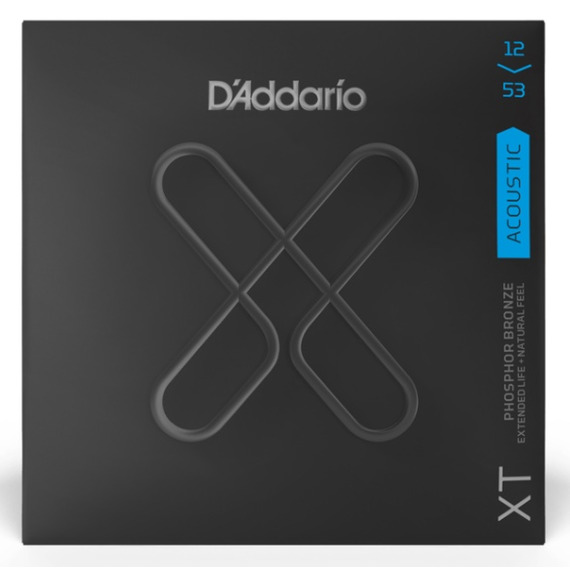 D'Addario XT Coated Phosphor Bronze Acoustic Strings - 12-53
