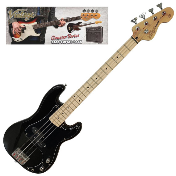 Vintage V30 Coaster 7/8 Bass Guitar Package