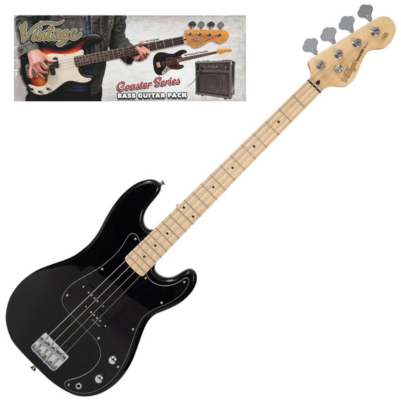 Vintage V40 Coaster Bass Guitar Package 