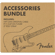 Fender Accessory Essentials Pack - Cable, Clip-on Tuner, Strap