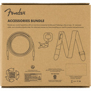 Fender Accessory Essentials Pack - Cable, Clip-on Tuner, Strap