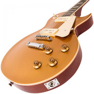 Vintage V100 ReIssued Series Electric Guitar - Gold Top