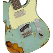 Fender Custom Shop Custom Shop 2018 Ltd Reverse Custom HS Telecaster Heavy Relic - Aged Daphne Blue over 3-Colour Sunburst