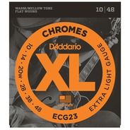 D'addario ECG23 Chromes Flat Wound Electric Guitar Strings - 10-48