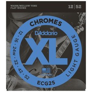 D'addario ECG25 Chromes Flat Wound Electric Guitar Strings - 12-52