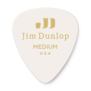 Jim Dunlop 483P01 Classics Celluloid Pick - Medium White 12 Player Pack
