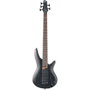 Ibanez SR675 5-String Bass Guitar - Silver Wave Black Flat