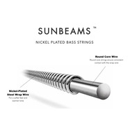 DR Sunbeams Nickel Round Core Bass Strings - 4 String Set